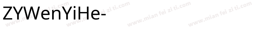 ZYWenYiHe字体转换