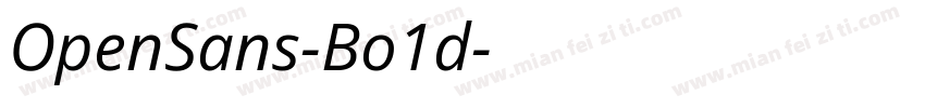 OpenSans-Bo1d字体转换
