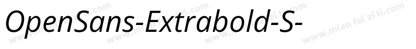 OpenSans-Extrabold-S字体转换