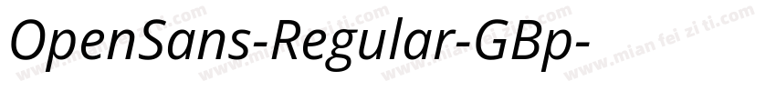 OpenSans-Regular-GBp字体转换