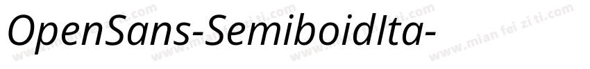 OpenSans-SemiboidIta字体转换