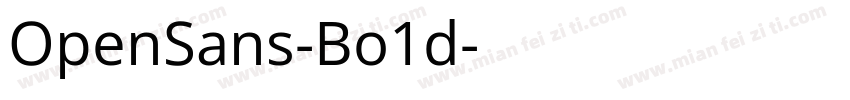 OpenSans-Bo1d字体转换