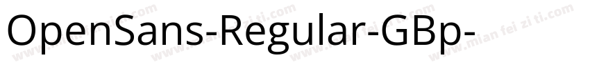 OpenSans-Regular-GBp字体转换