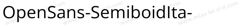 OpenSans-SemiboidIta字体转换