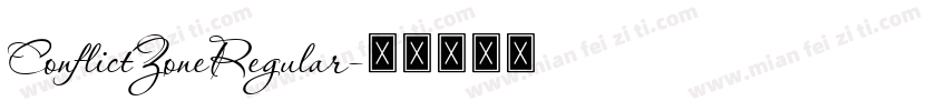 ConflictZoneRegular字体转换 ConflictZoneRegular字体转换