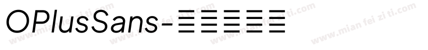 OPlusSans字体转换