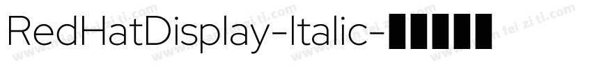 RedHatDisplay-ltalic字体转换