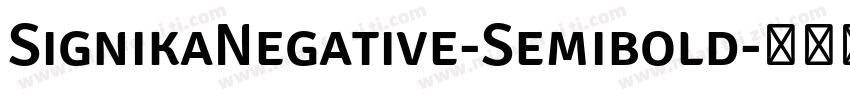 SignikaNegative-Semibold字体转换