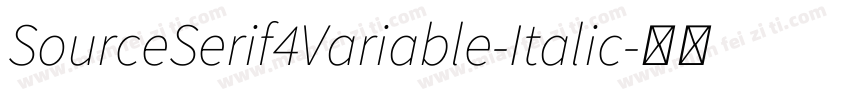 SourceSerif4Variable-Italic字体转换