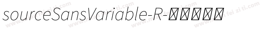 sourceSansVariable-R字体转换