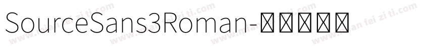 SourceSans3Roman字体转换