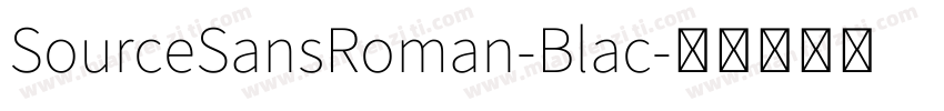 SourceSansRoman-Blac字体转换