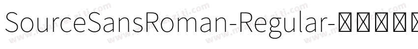 SourceSansRoman-Regular字体转换