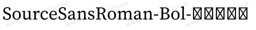 SourceSansRoman-Bol字体转换