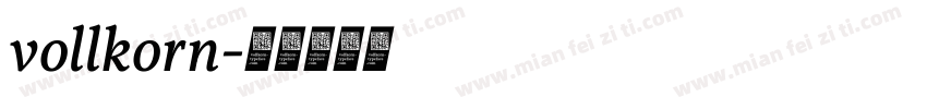 vollkorn字体转换