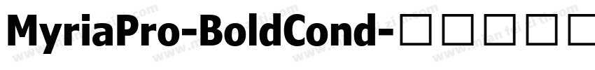 MyriaPro-BoldCond字体转换
