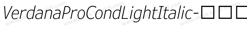 VerdanaProCondLightItalic字体转换
