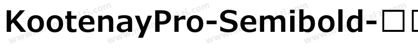 KootenayPro-Semibold字体转换