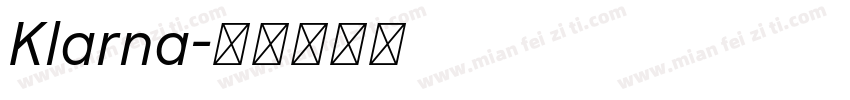 Klarna字体转换