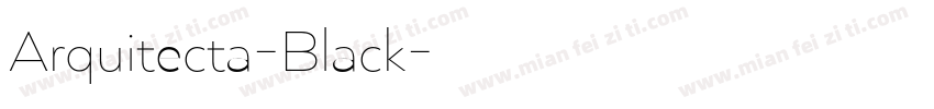 Arquitecta-Black字体转换