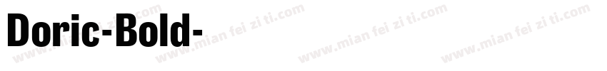 Doric-Bold字体转换