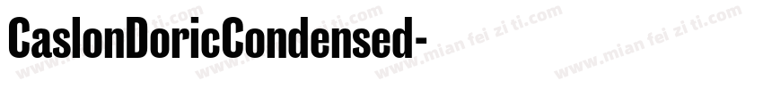 CaslonDoricCondensed字体转换