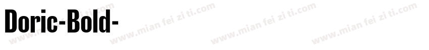 Doric-Bold字体转换
