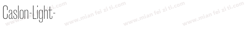 Caslon-Light字体转换