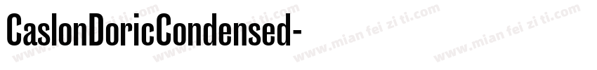 CaslonDoricCondensed字体转换