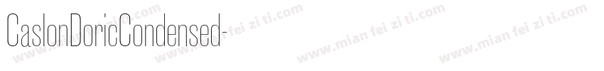 CaslonDoricCondensed字体转换