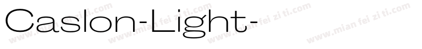 Caslon-Light字体转换