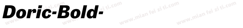 Doric-Bold字体转换