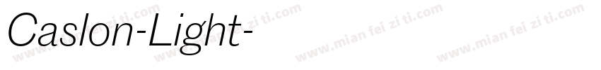 Caslon-Light字体转换