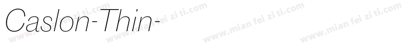 Caslon-Thin字体转换
