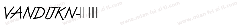 VANDIJKN字体转换