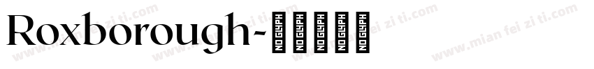 Roxborough字体转换