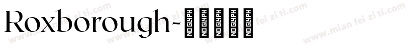 Roxborough字体转换