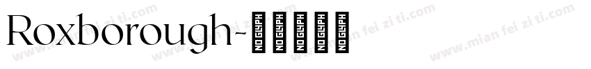Roxborough字体转换
