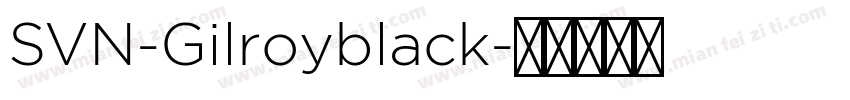 SVN-Gilroyblack字体转换