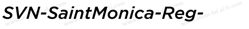 SVN-SaintMonica-Reg字体转换