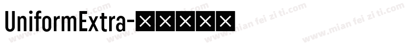 UniformExtra字体转换