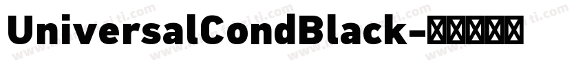 UniversalCondBlack字体转换