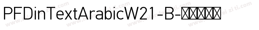 PFDinTextArabicW21-B字体转换