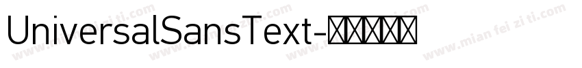 UniversalSansText字体转换