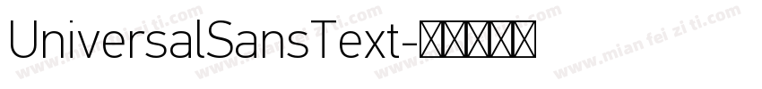 UniversalSansText字体转换