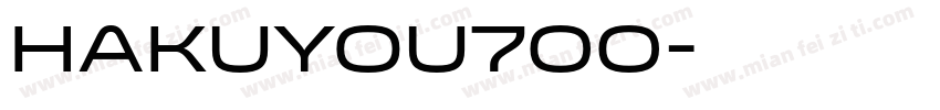 hakuyou700字体转换