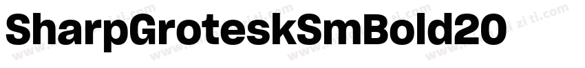 SharpGroteskSmBold20字体转换