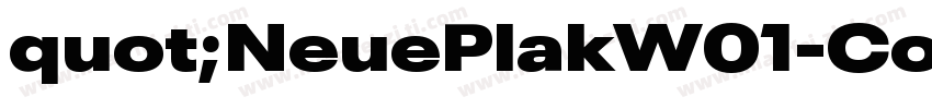 quot;NeuePlakW01-Compres字体转换