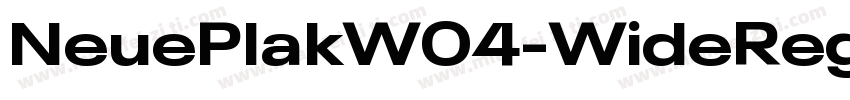 NeuePlakW04-WideRegu字体转换