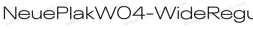 NeuePlakW04-WideRegu字体转换
